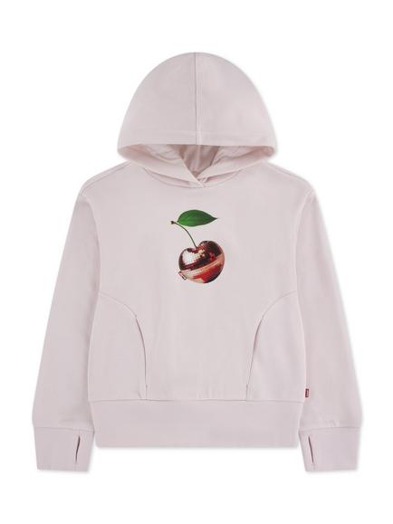 Levi's Kids' Disco Cherry Hoodie, Crystal Pink, Crystal Pink