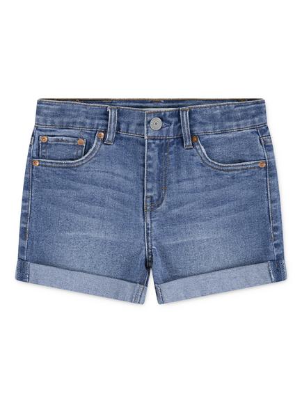 Levi's Kids' Girlfriend Denim Shorts, Blue, Dance Around