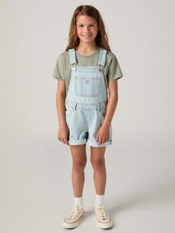 Levi's Kids' Classic Denim Short Dungarees, Blue, Wow Me Over