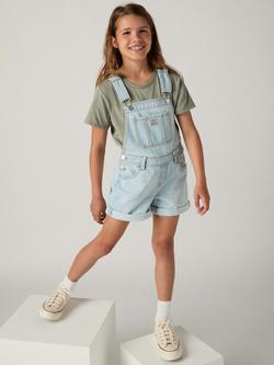 Levi's Kids' Classic Denim Short Dungarees, Blue - view 2, Wow Me Over