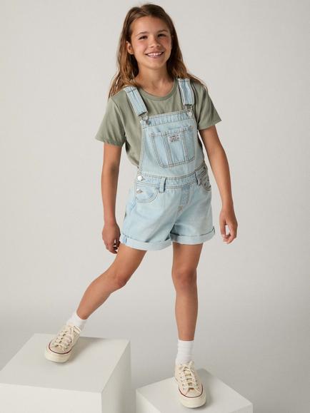 Levi's Kids' Classic Denim Short Dungarees, Blue - view 2, Wow Me Over