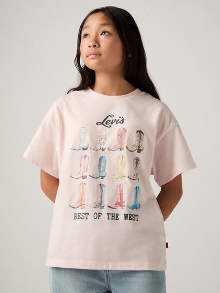 Levi's Kids' Oversized T-Shirt, Crystal Pink, Crystal Pink
