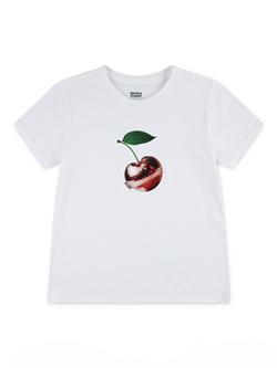Levi's Kids' Disco Cherry T-Shirt, Bright White, Bright White