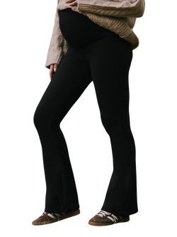 Lovall Flared Maternity Leggings, Black, Black