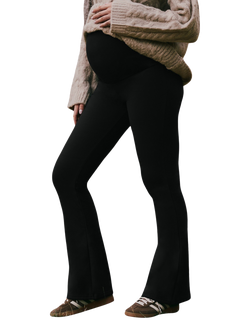 Lovall Flared Maternity Leggings, Black, Black