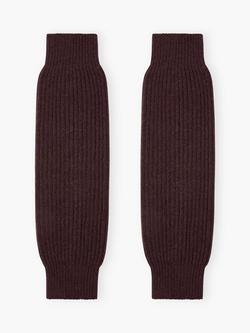 Brora Ribbed Pure Cashmere Legwarmers, Malt, Malt