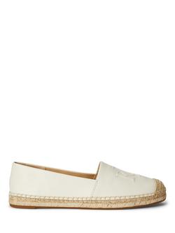 Lauren Ralph Lauren Cameryn Leather Espadrilles, White, White