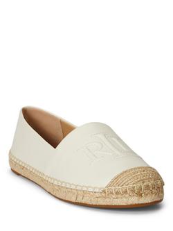 Lauren Ralph Lauren Cameryn Leather Espadrilles, White - view 2, White