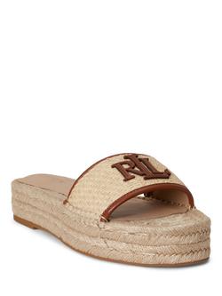 Lauren Ralph Lauren Polly Raffia Slider Sandals, Tan - view 2, Tan