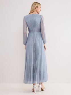 Phase Eight Harper Plisse Maxi Dress, Pale Blue - view 2, Pale Blue