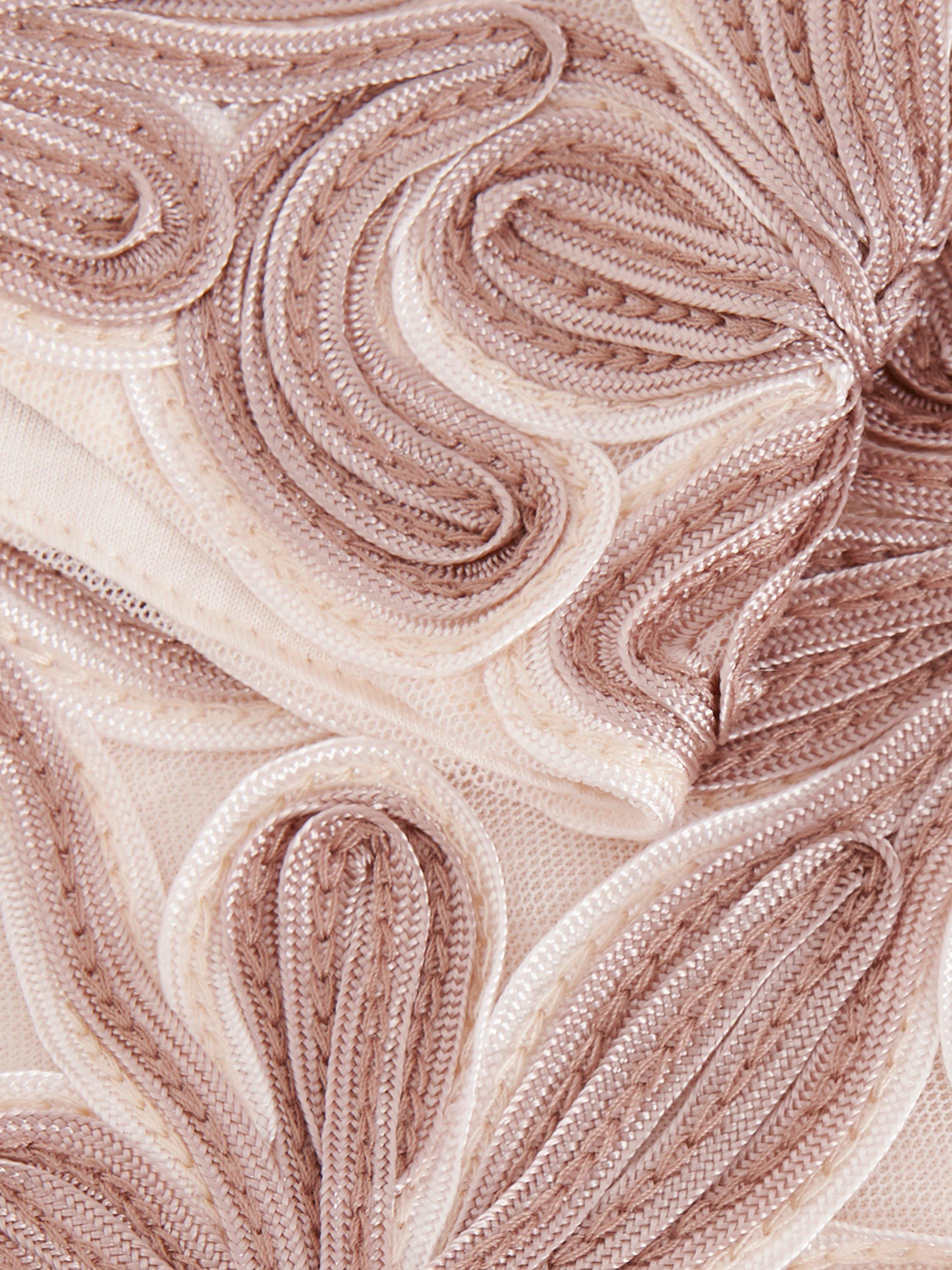 Product image 6 of 9, which shows Phase Eight Margaret Tapework Dress, Latte, 10