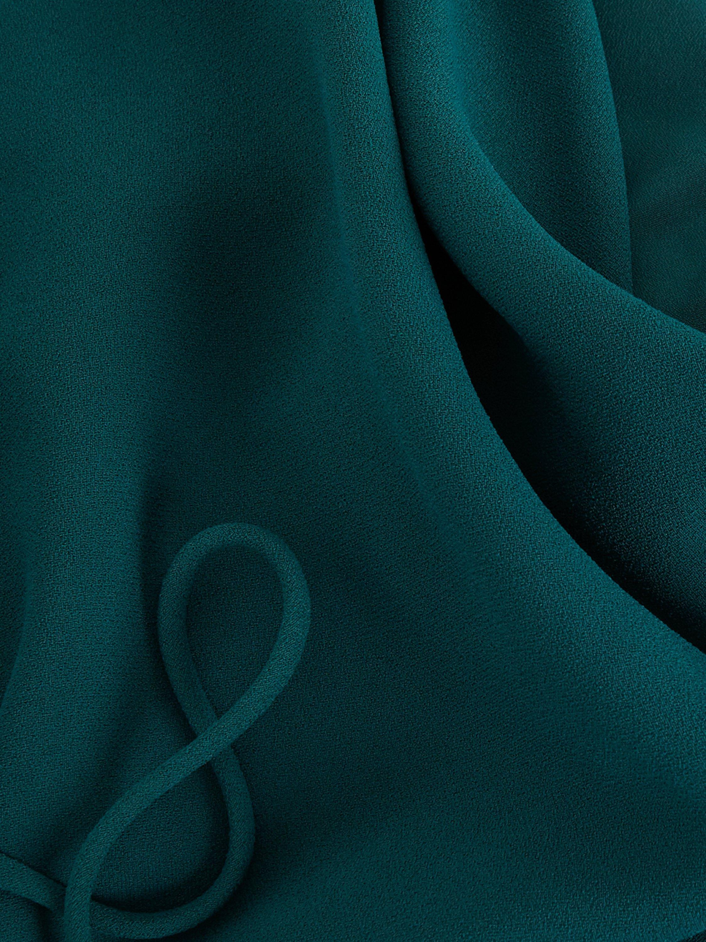 Product image 6 of 8, which shows Phase Eight Petite Monique Cowl Neck Jumpsuit, Teal, 10