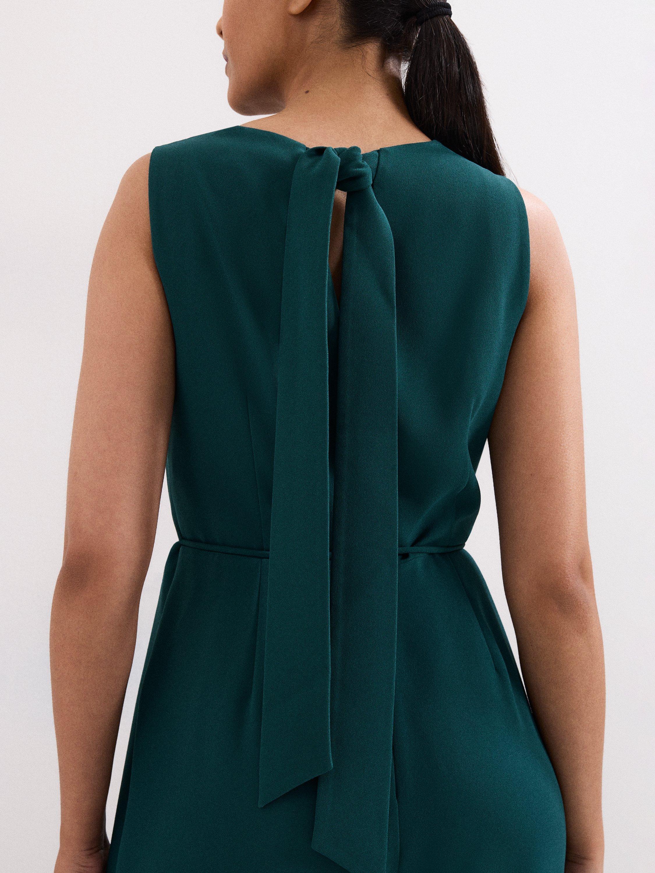 Product image 7 of 8, which shows Phase Eight Petite Monique Cowl Neck Jumpsuit, Teal, 10