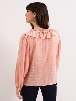 Phase Eight Sidney Ruffle Blouse, Orange - view 2, Orange