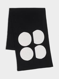 Sweaty Betty Oversized Logo Scarf, Black/White, Black/White