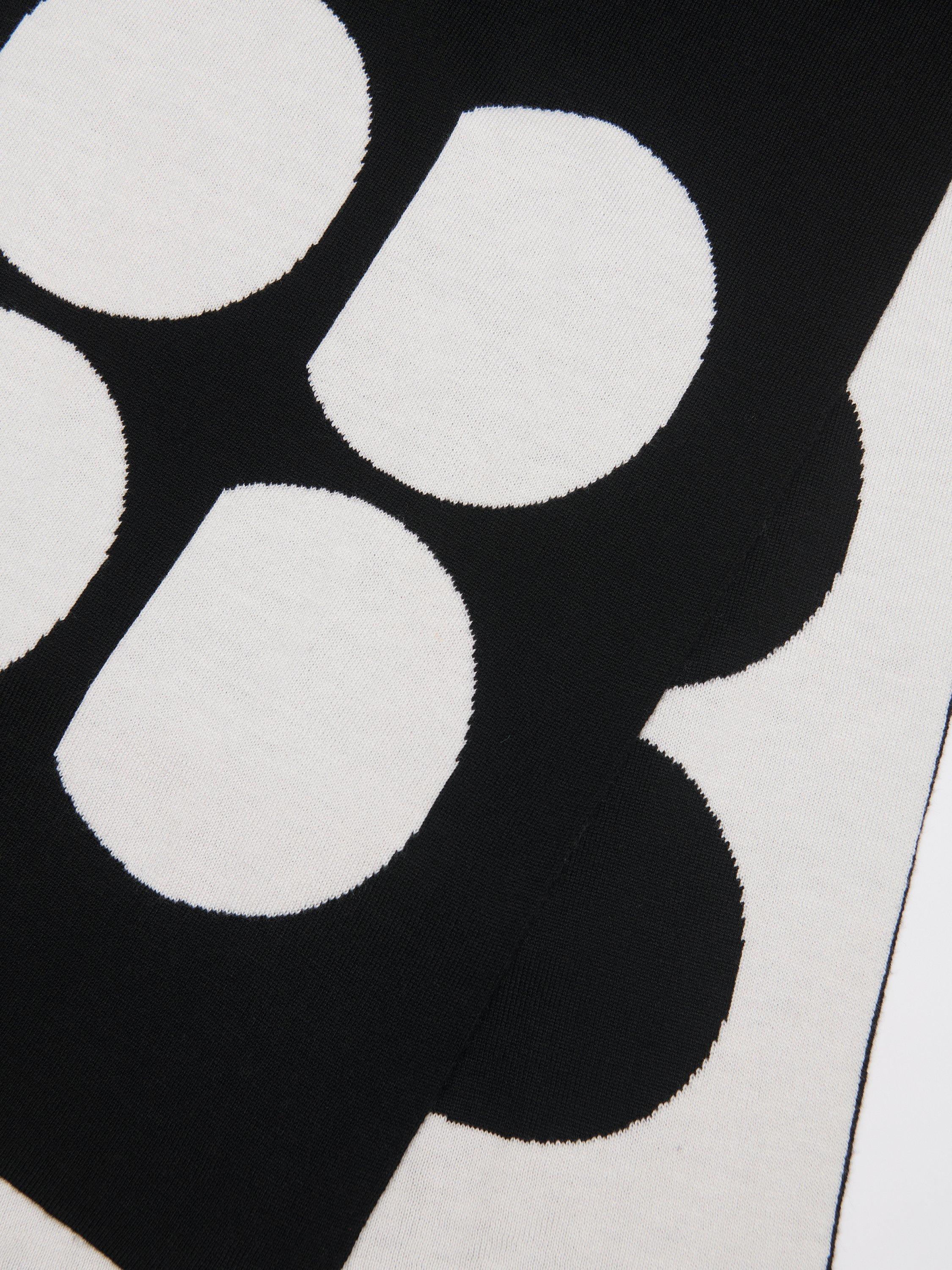 Product image 3 of 5, which shows Sweaty Betty Oversized Logo Scarf, Black/White, One Size