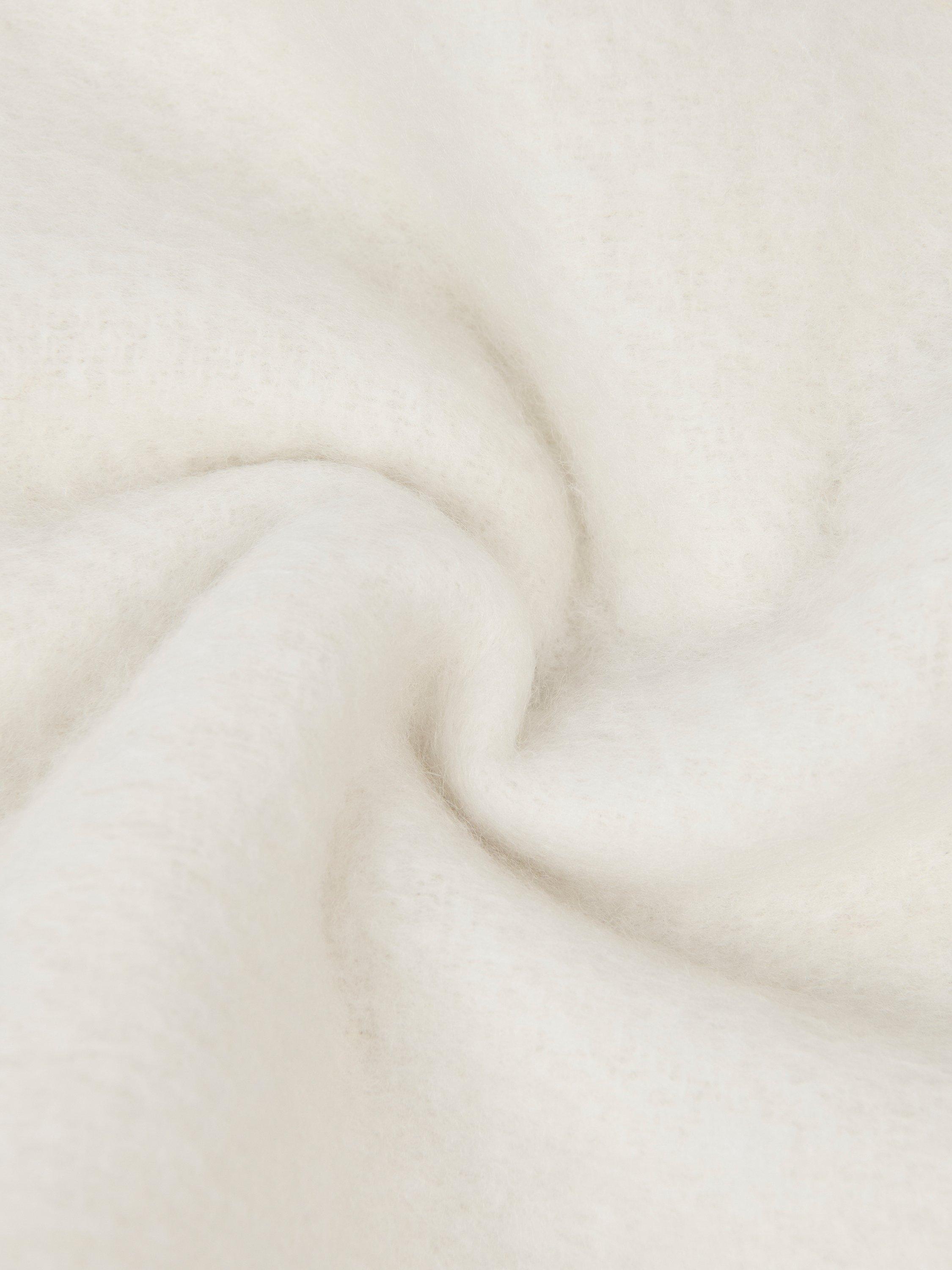 Product image 3 of 4, which shows Sweaty Betty Soft Cloud Wool Blend Tassel Scarf, Lily White, One Size