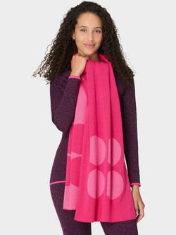 Sweaty Betty Oversized Logo Scarf, Beet Pink - view 2, Beet Pink