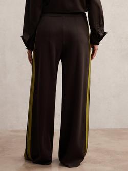 Reiss Petite Samson Side Stripe Knitted Trousers - view 2, Berry