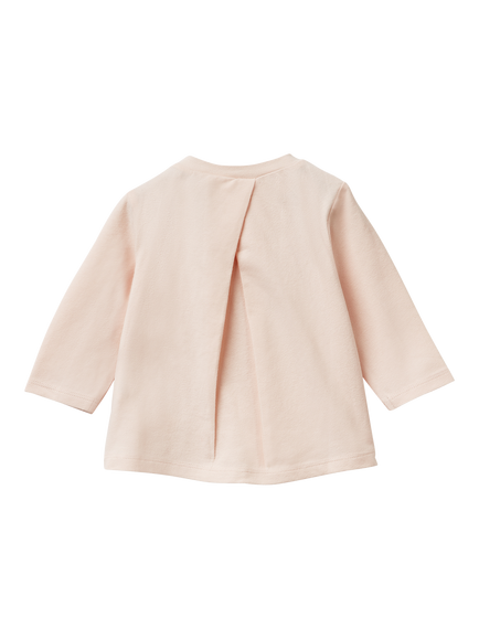 Benetton Kids' Cotton Blend Long Sleeved T-Shirt, Pink - view 2, Pink