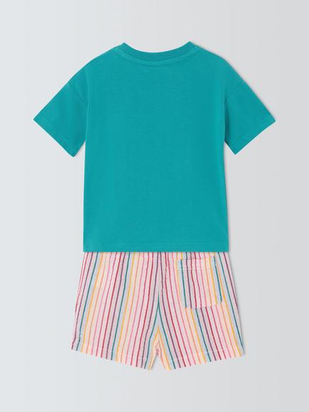 John Lewis Baby Sun's Out T-Shirt and Shorts Set, Multi - view 2, Multi