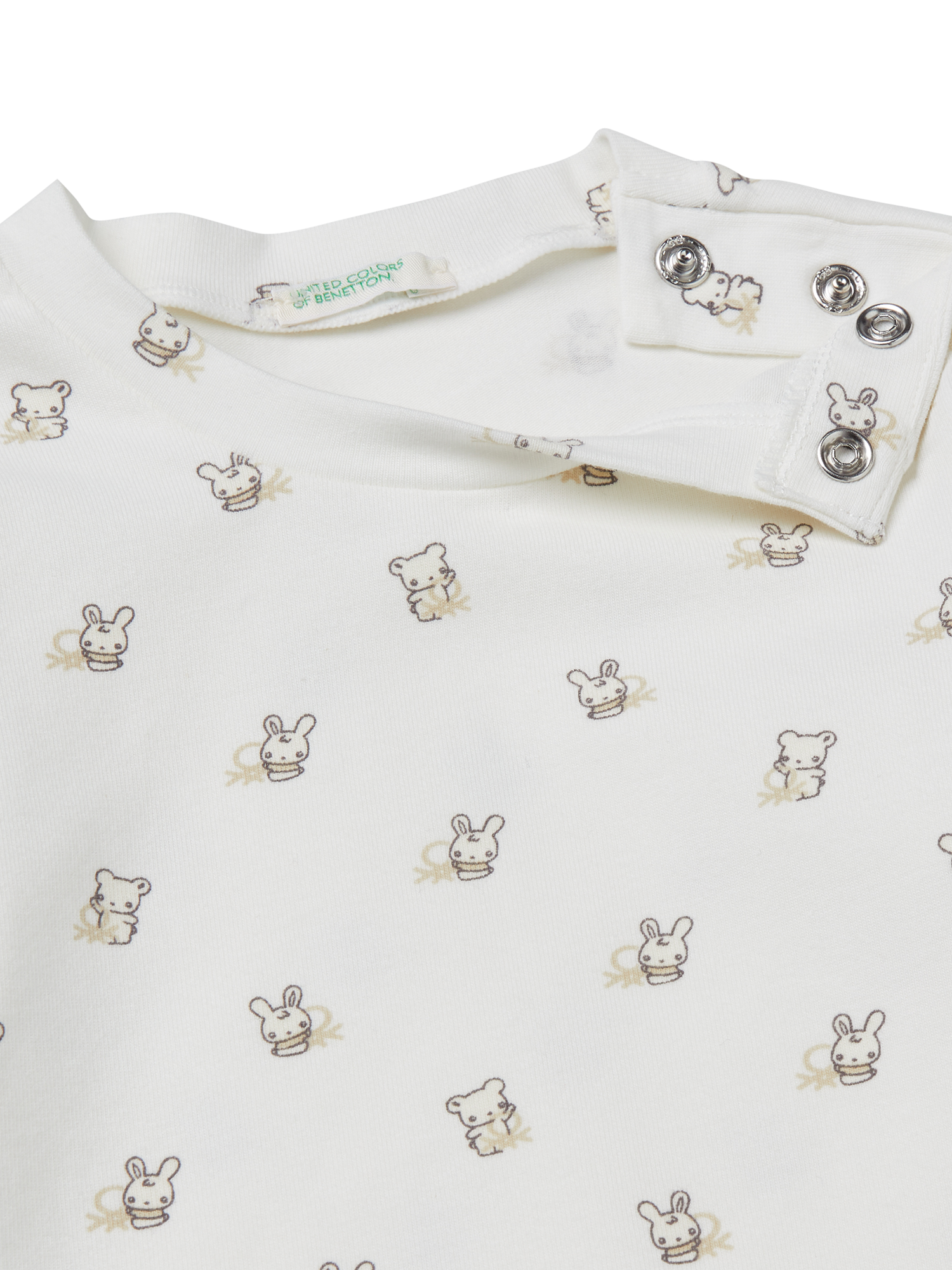 Product image 3 of 3, which shows Benetton Baby Cotton Blend Dungaree Set, Blue, 0-1 months