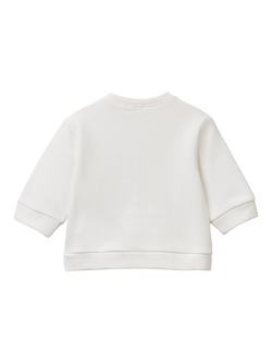Benetton Baby Crew Neck Jumper, White - view 2, White