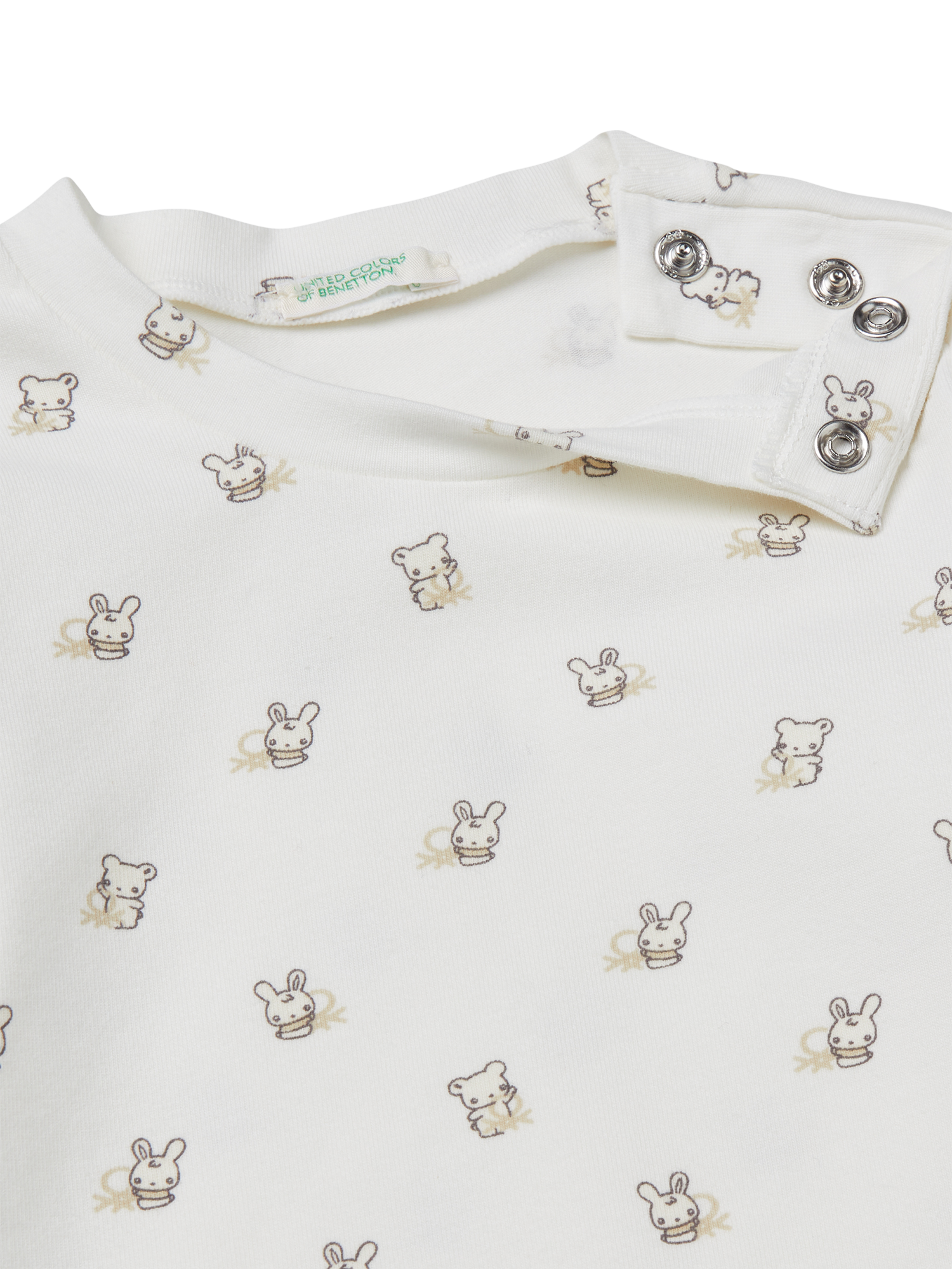 Product image 3 of 3, which shows Benetton Baby Cotton Blend Dungaree Set, Pink, 0-1 months