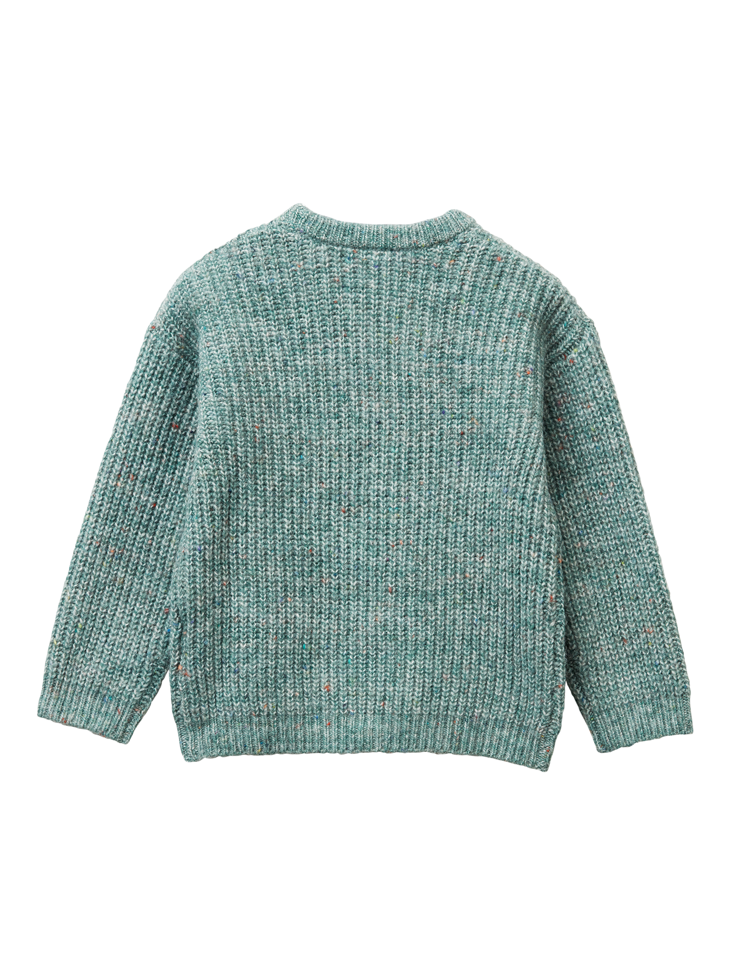 Product image 2 of 3, which shows Benetton Baby Knitted Crew Neck Jumper, Grey, 3-4 years
