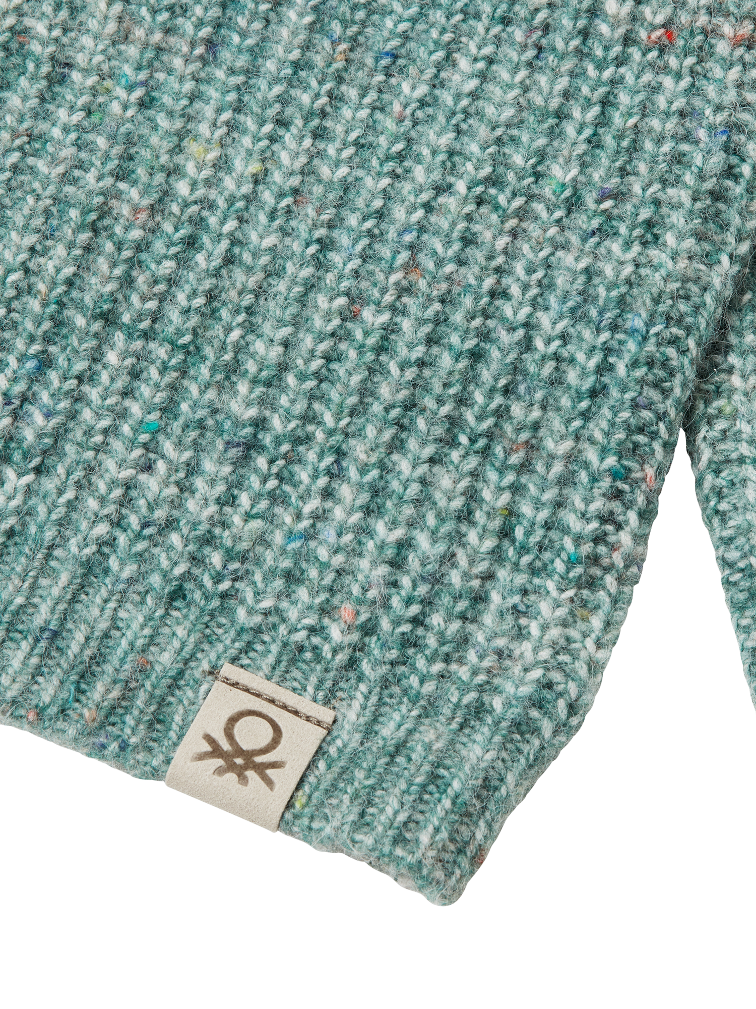 Product image 3 of 3, which shows Benetton Baby Knitted Crew Neck Jumper, Grey, 3-4 years