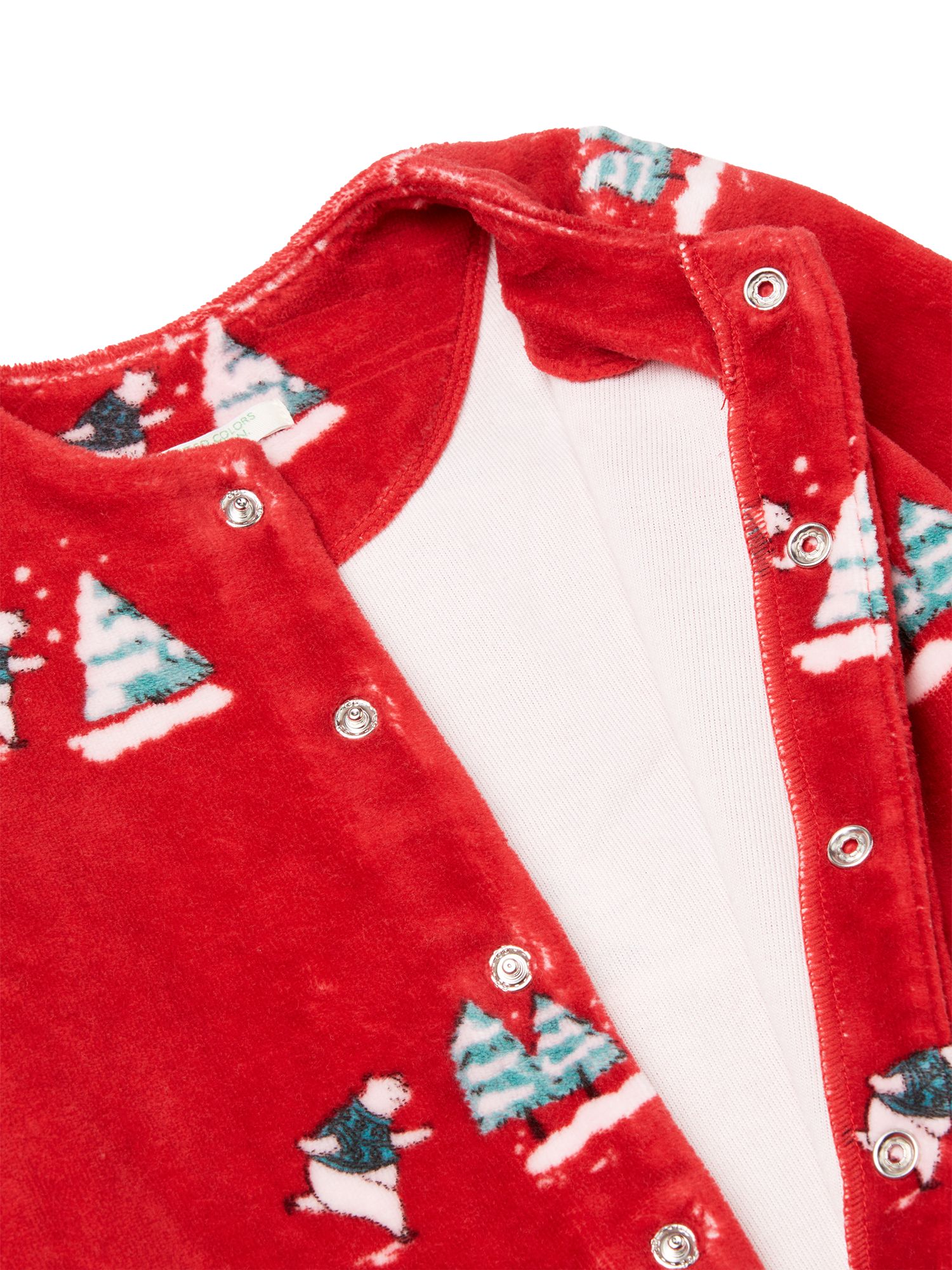 Product image 3 of 3, which shows Benetton Baby's Tree Graphic Bi-Pack Romper, Red, 0-1 months