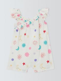 John Lewis Baby Celestial Playsuit, Natural, Natural