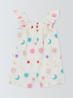John Lewis Baby Celestial Playsuit, Natural - view 2, Natural