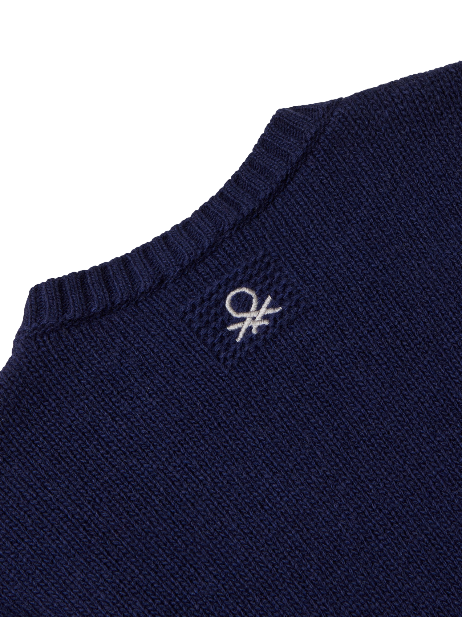 Product image 3 of 3, which shows Benetton Kids' Cable Knit Sweater, Blue, 6-7 years