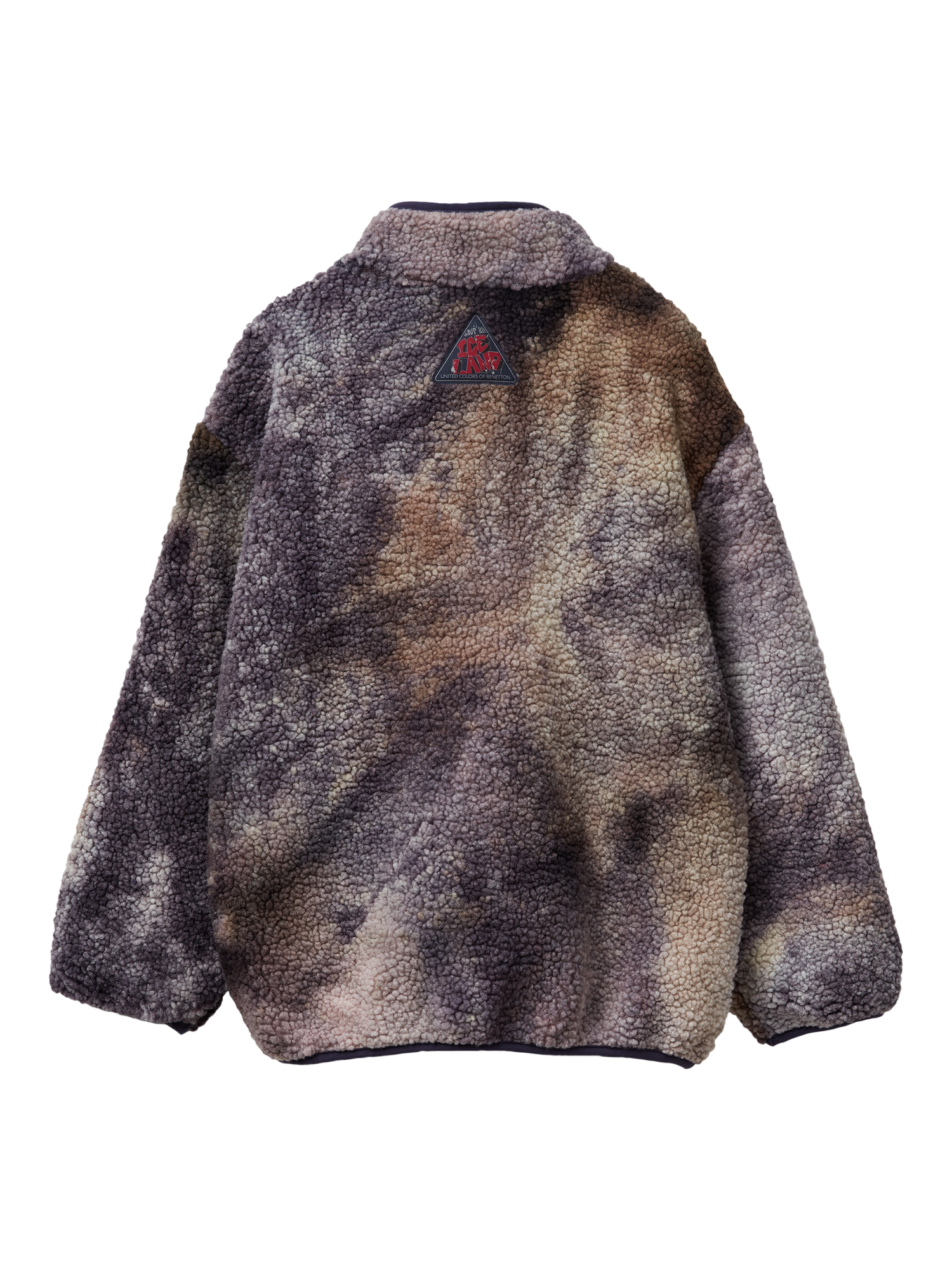 Product image 2 of 3, which shows Benetton Kids' Gradient Zip Neck Fleece Sweatshirt, Multi, 10-11 years