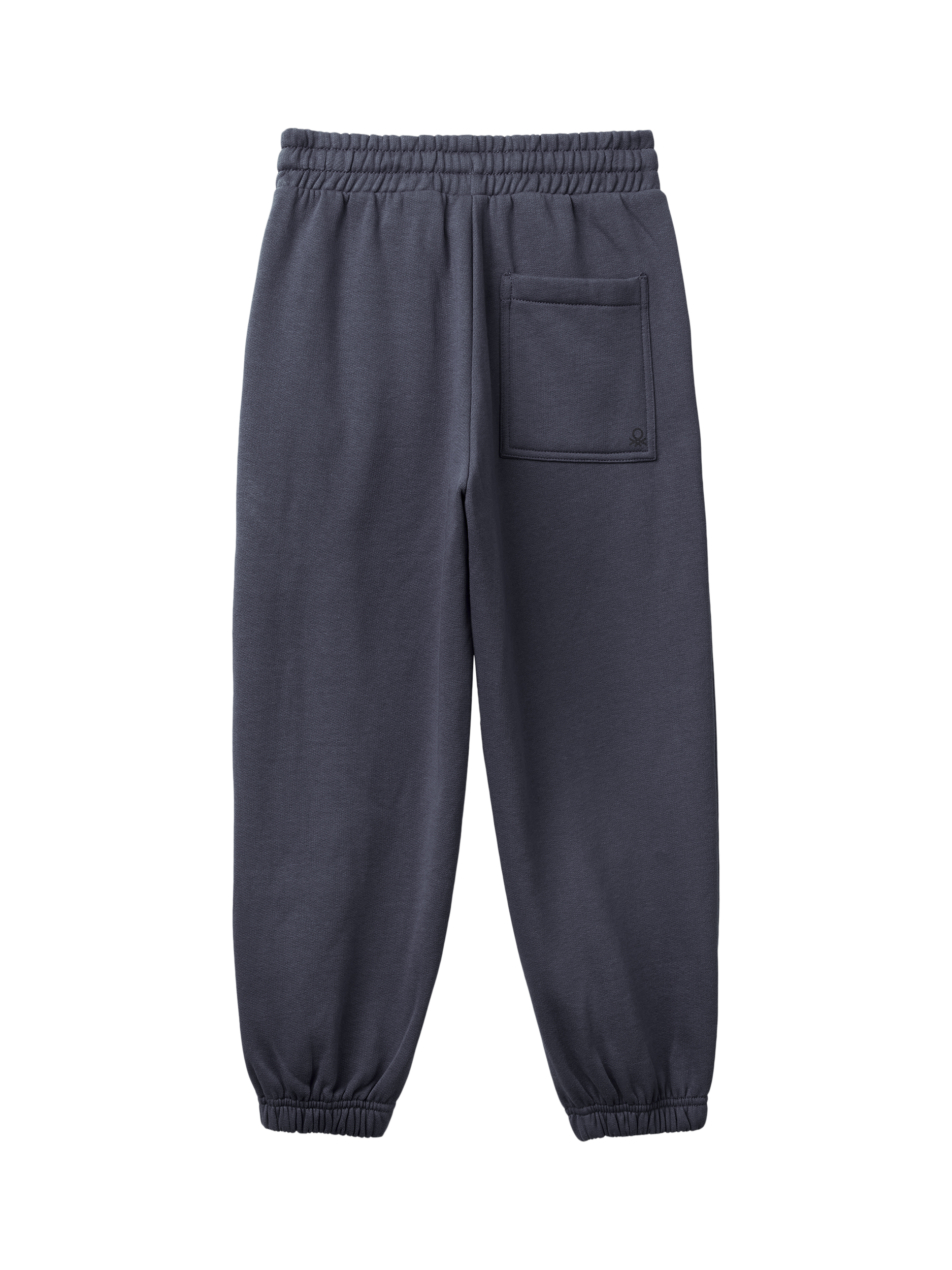Product image 2 of 3, which shows Benetton Kids' Fleece Drawstring Joggers, Blue, 8-9 years