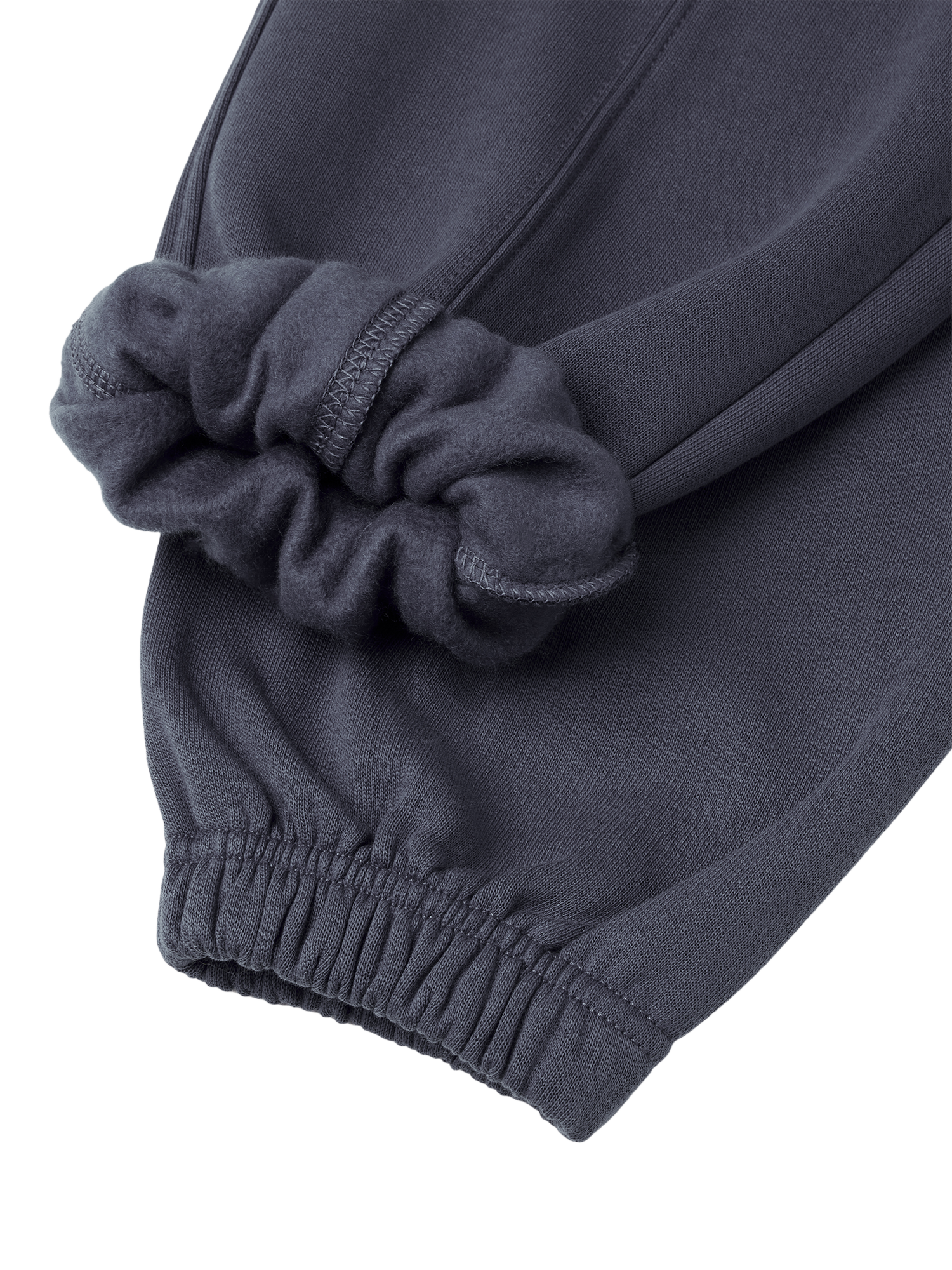 Product image 3 of 3, which shows Benetton Kids' Fleece Drawstring Joggers, Blue, 8-9 years