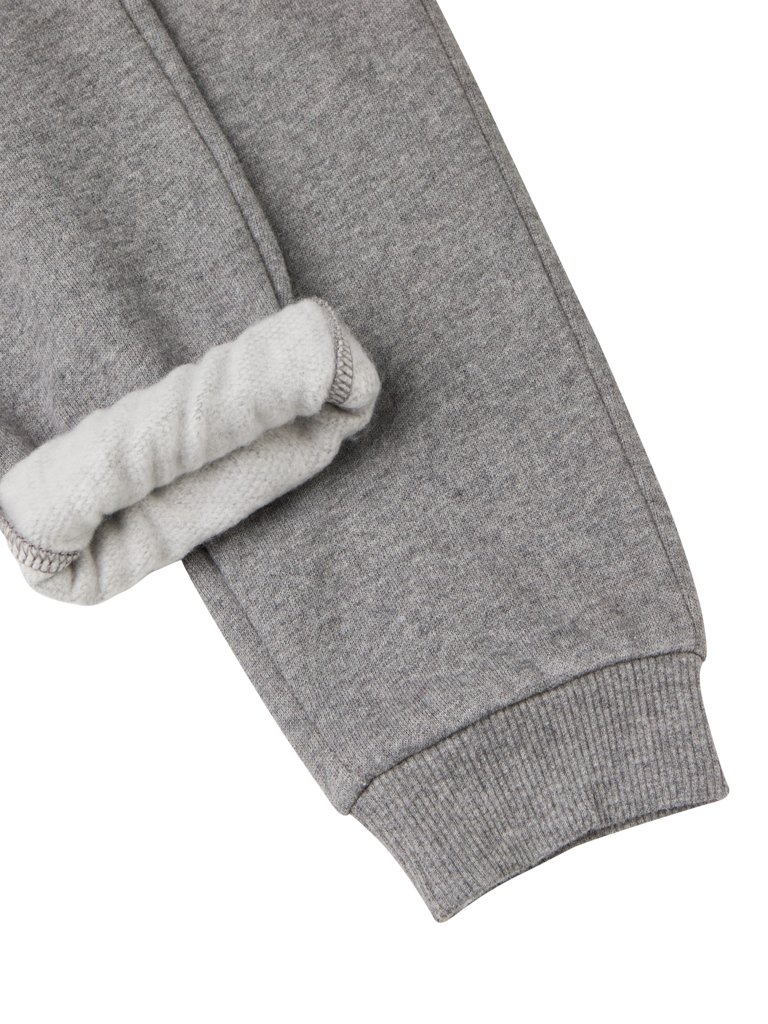 Product image 3 of 3, which shows Benetton Kids' Fleece Drawstring Joggers, Grey, 3-4 years
