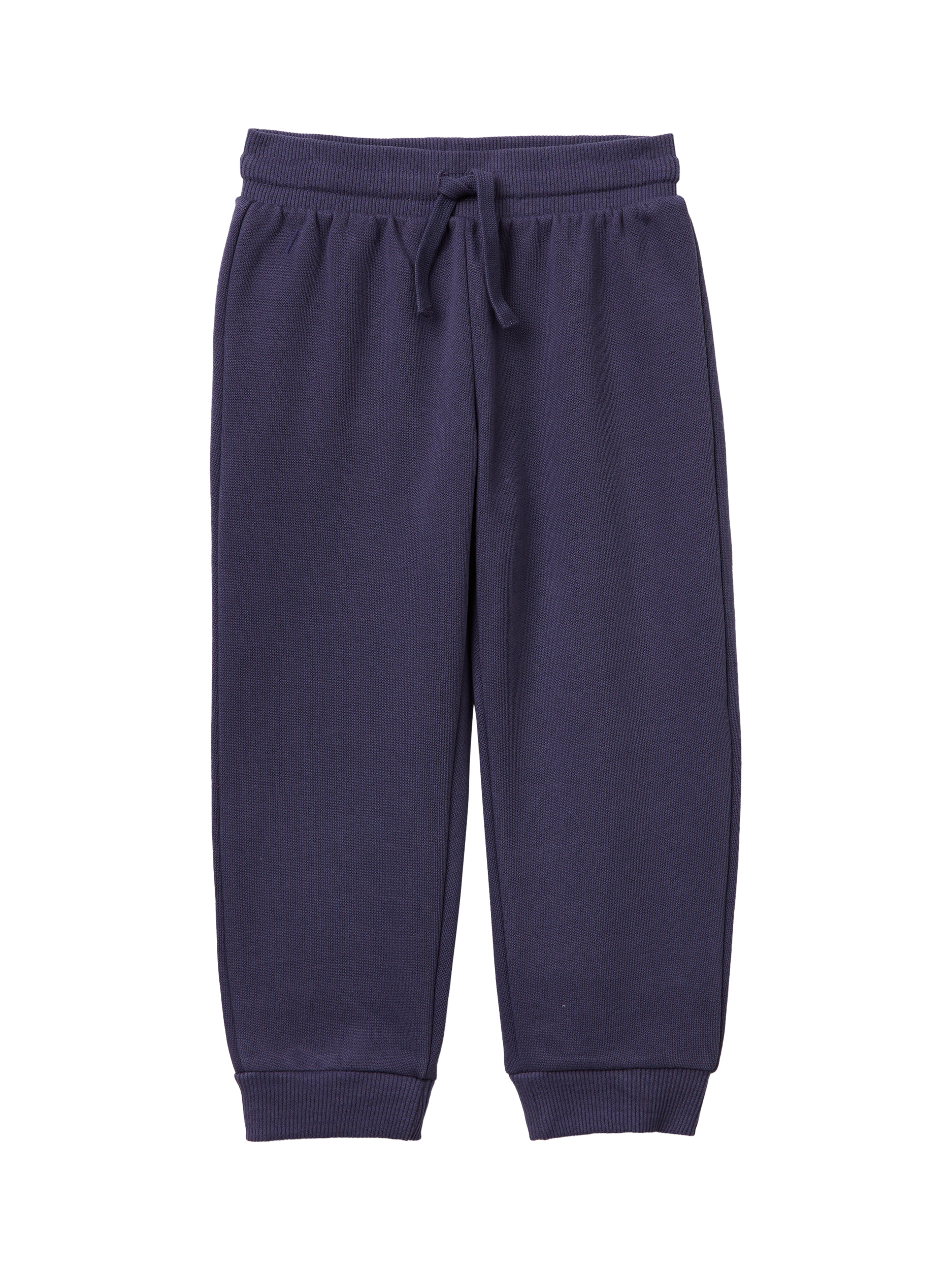 Product image 1 of 3, which shows Benetton Kids' Fleece Drawstring Joggers, Blue, 18-24 months