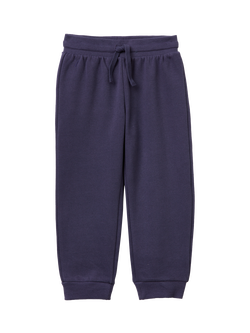 Benetton Kids' Fleece Drawstring Joggers, Blue
