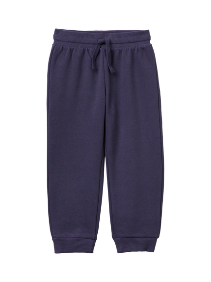 Benetton Kids' Fleece Drawstring Joggers, Blue