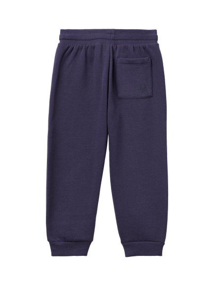 Benetton Kids' Fleece Drawstring Joggers - view 2, Blue