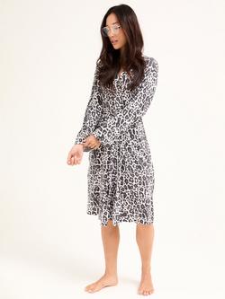 Pretty You London Leopard Print Bamboo Rich Dressing Gown, Luxe Leopard, Luxe Leopard