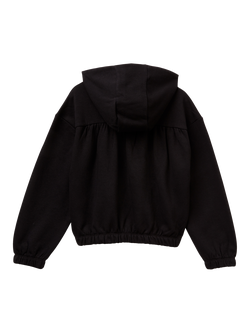 Benetton Kids' Cotton Blend NY Hoodie, Black - view 2, Black