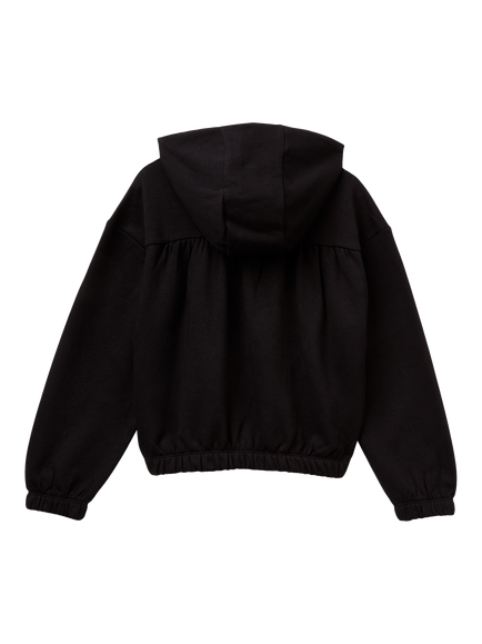 Benetton Kids' Cotton Blend NY Hoodie, Black - view 2, Black