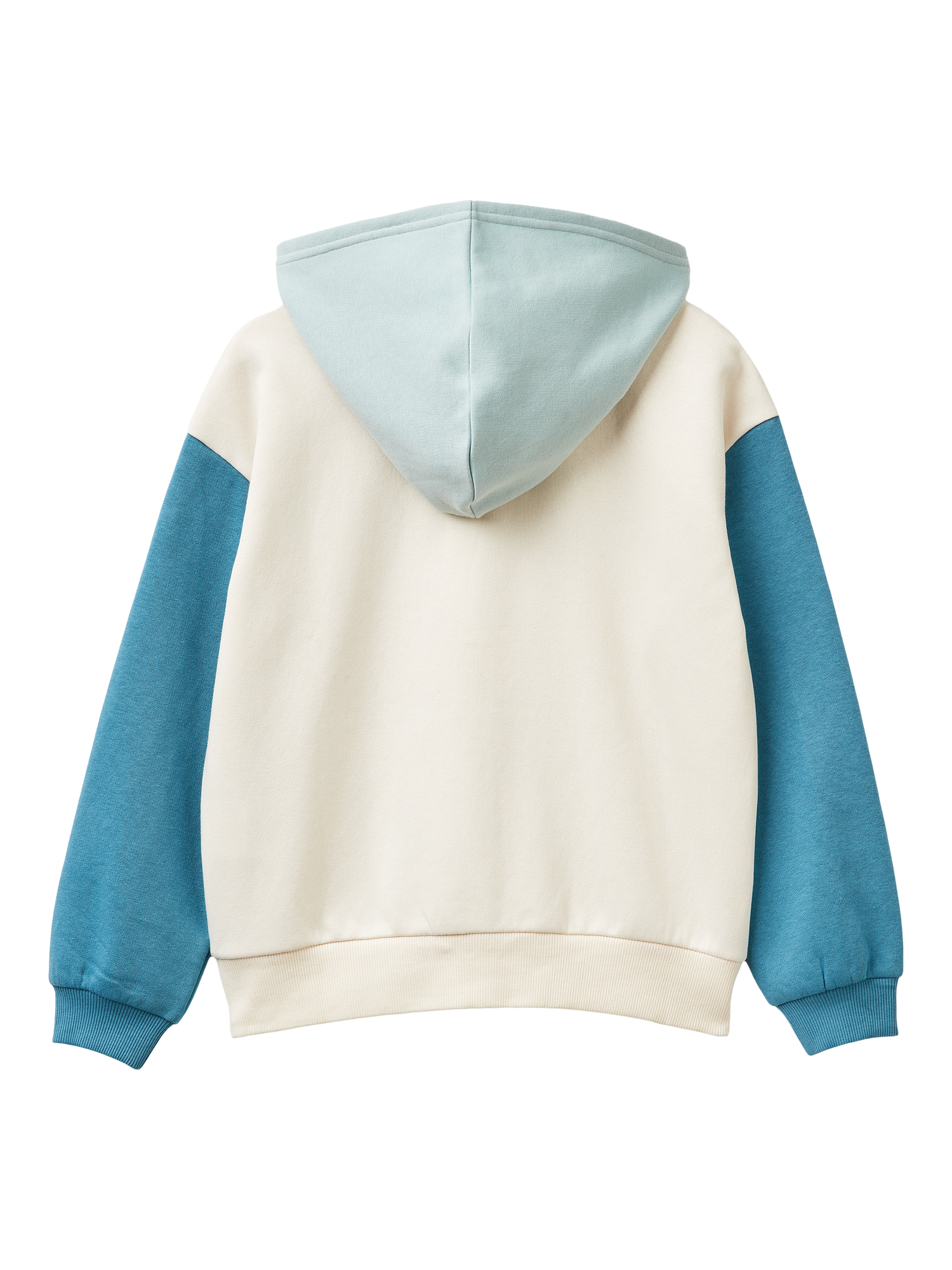 Product image 2 of 3, which shows Benetton Kids' Cotton Blend Sequin Logo Hoodie, Multi, 6-7 years