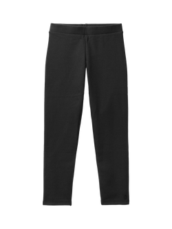 Benetton Kids' Cotton Blend Brushed Leggings, Black, Black