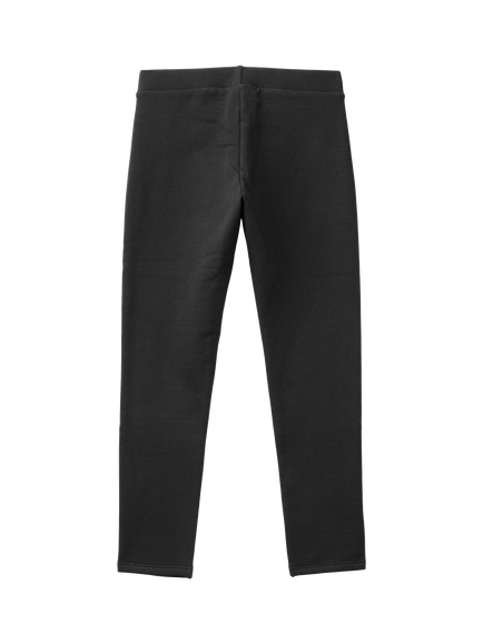 Benetton Kids' Cotton Blend Brushed Leggings, Black - view 2, Black