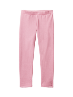 Benetton Kids' Cotton Blend Brushed Leggings, Pink, Pink