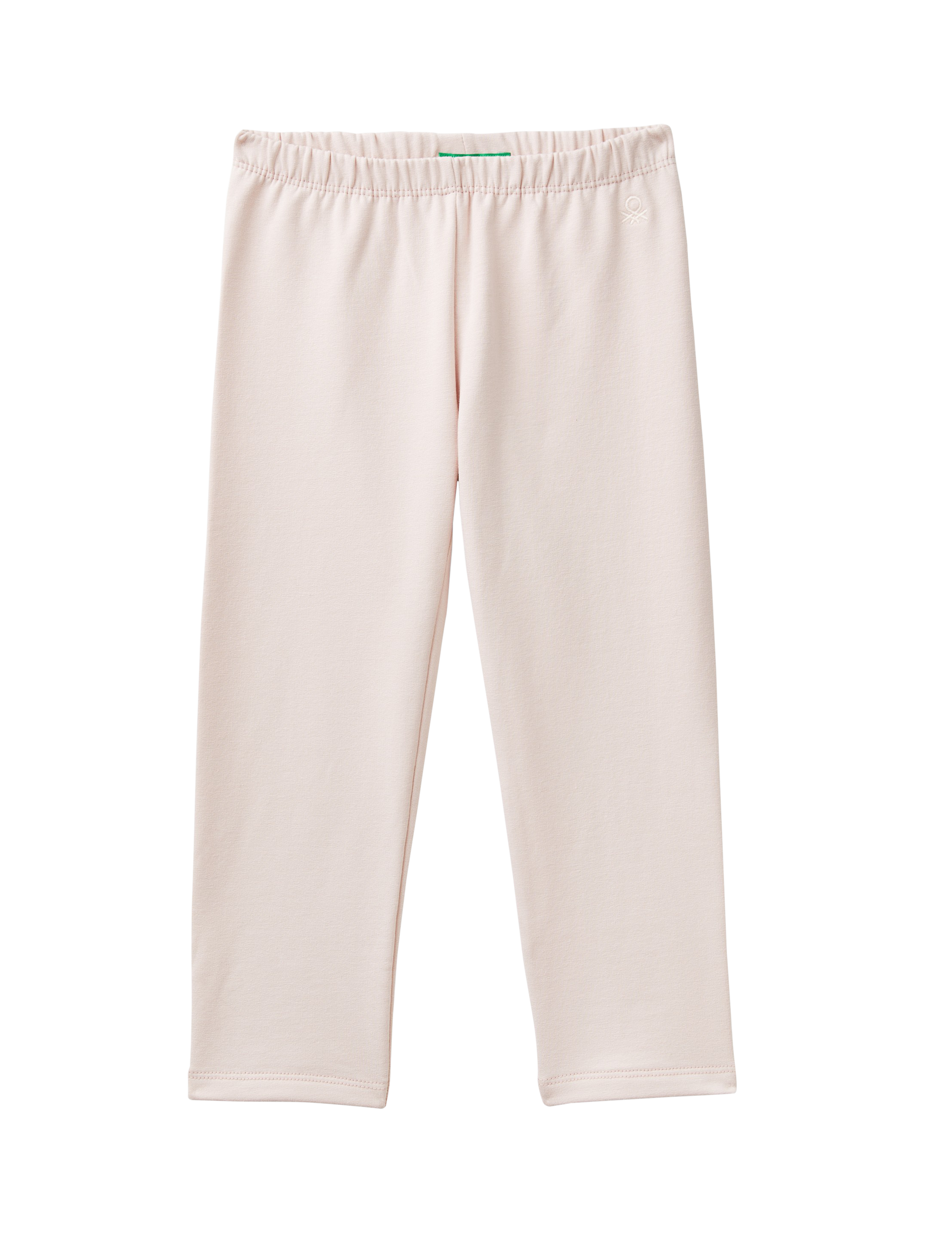 Product image 1 of 3, which shows Benetton Kids' Brushed Cotton Blend Leggings, Light Pink, 3-4 years